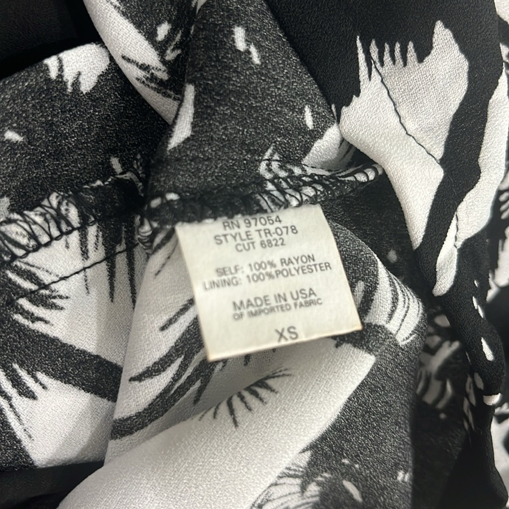 Black and White Palm Print Women's Shorts - Picture 7 of 7